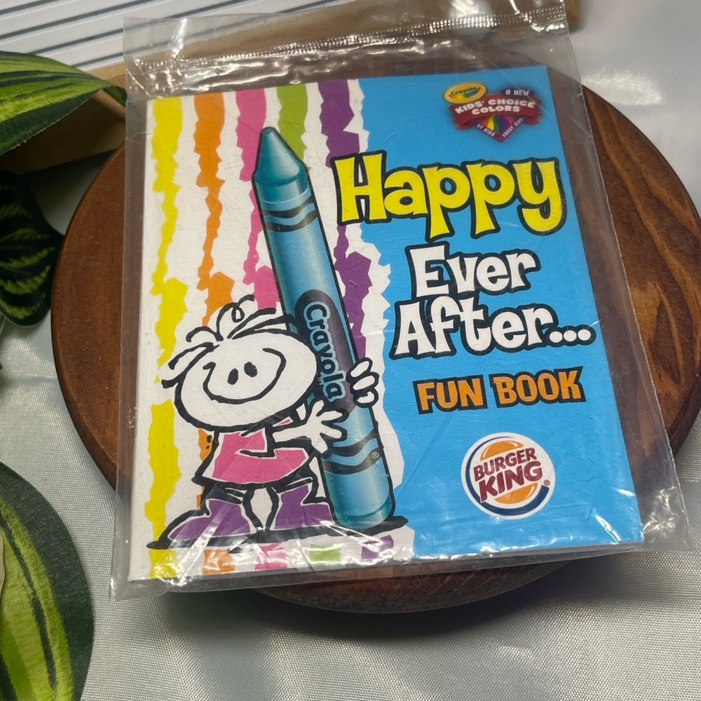 Burger King Crayola Happy Ever After Fun Book Kids Meal Toy 2008 Sealed

L